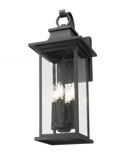 Z-Lite Tiberius 4 Light Outdoor Wall Light in Black Finish Model: 5017B-BK