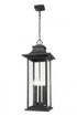 Z-Lite Tiberius 6 Light Outdoor Chain Mount Ceiling Fixture in Black Finish Model: 5017CHXL-BK