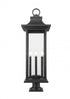 Z-Lite Tiberius 6 Light Outdoor Pier Mounted Fixture in Black Finish Model: 5017PHXLR-533PM-BK