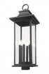 Z-Lite Tiberius 6 Light Outdoor Post Mount Fixture in Black Finish Model: 5017PHXLS-BK