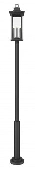 Z-Lite Tiberius 6 Light Outdoor Post Mounted Fixture in Black Finish Model: 5017PHXLR-5010P-BK