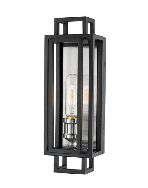 Z-Lite Titania 1 Light Wall Sconce in Black + Brushed Nickel Finish Model: 454-1S-BK-BN