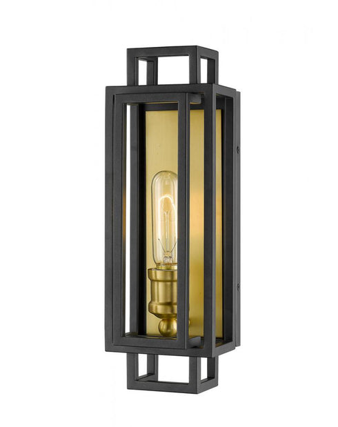 Z-Lite Titania 1 Light Wall Sconce in Black + Brushed Nickel Finish Model: 454-1S-BK-BN