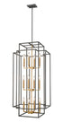 Z-Lite Titania 12 Light Chandelier in Black + Brushed Nickel Finish Model: 454-42BK-BN