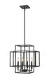 Z-Lite Titania 4 Light Chandelier in Black + Brushed Nickel Finish Model: 454-18BK-BN