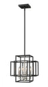 Z-Lite Titania 4 Light Pendant in Black + Brushed Nickel Finish Model: 454-14BK-BN
