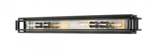 Z-Lite Titania 4 Light Vanity in Black + Brushed Nickel Finish Model: 454-4V-BK-BN