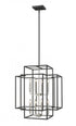 Z-Lite Titania 8 Light Chandelier in Black + Brushed Nickel Finish Model: 454-28BK-BN