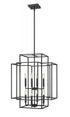 Z-Lite Titania 8 Light Chandelier in Black + Brushed Nickel Finish Model: 454-28BK-BN
