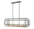 Z-Lite Titania 8 Light Linear Chandelier in Black + Brushed Nickel Finish Model: 454-44L-BK-BN