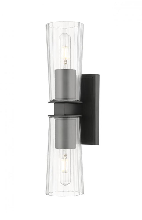 Z-Lite Titus 2 Light Wall Sconce in Brushed Nickel Finish Model: 826-2S-BN
