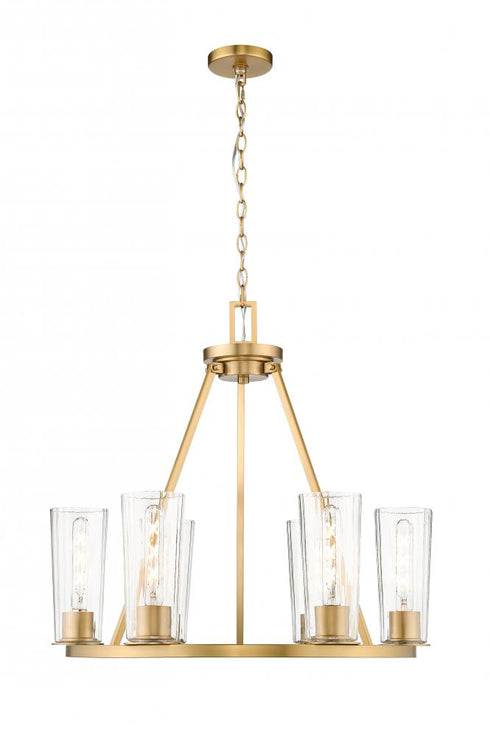 Z-Lite Titus 6 Light Chandelier in Matte Black Finish Model: 826-6MB