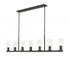 Z-Lite Titus 7 Light Linear Chandelier in Matte Black Finish Model: 826-7L-MB