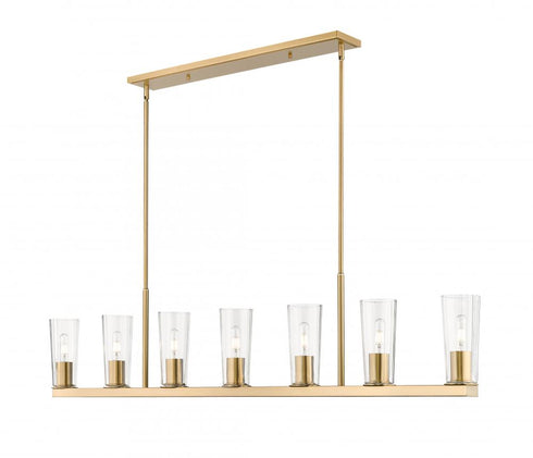 Z-Lite Titus 7 Light Linear Chandelier in Matte Black Finish Model: 826-7L-MB