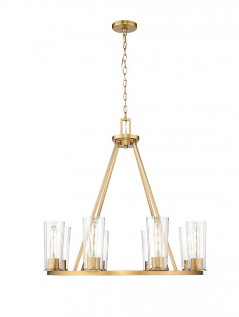 Z-Lite Titus 8 Light Chandelier in Matte Black Finish Model: 826-8MB