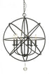 Z-Lite Tull 6 Light Chandelier in Matte Black Finish Model: 458-24MB