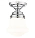 Z-Lite Vaughn 1 Light Flush Mount in Brushed Nickel Finish Model: 735F1-BN