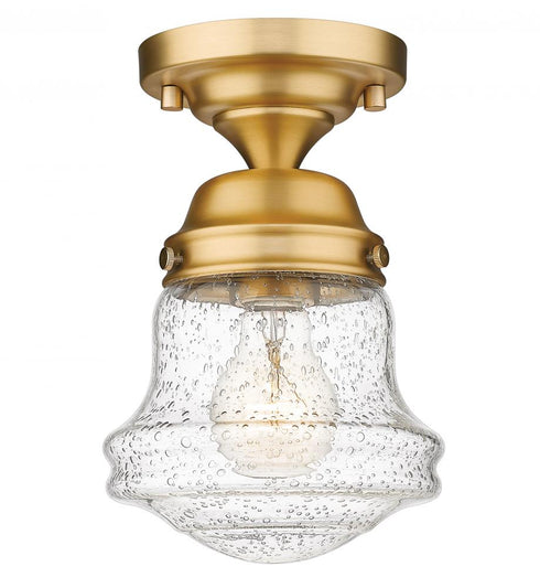 Z-Lite Vaughn 1 Light Flush Mount in Brushed Nickel Finish Model: 735F1-BN