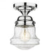 Z-Lite Vaughn 1 Light Flush Mount in Brushed Nickel Finish Model: 735F1-BN