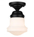 Z-Lite Vaughn 1 Light Flush Mount in Brushed Nickel Finish Model: 735F1-BN