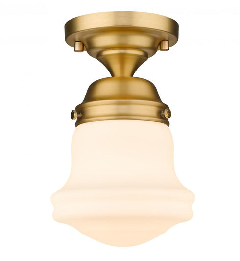 Z-Lite Vaughn 1 Light Flush Mount in Brushed Nickel Finish Model: 735F1-BN