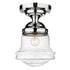 Z-Lite Vaughn 1 Light Flush Mount in Brushed Nickel Finish Model: 735F10-BN