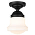 Z-Lite Vaughn 1 Light Flush Mount in Brushed Nickel Finish Model: 735F10-BN