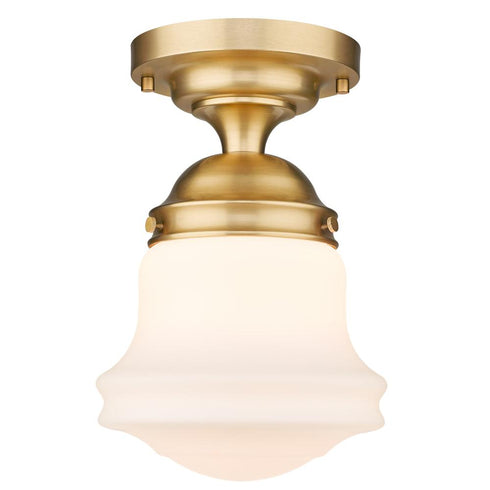 Z-Lite Vaughn 1 Light Flush Mount in Brushed Nickel Finish Model: 735F10-BN