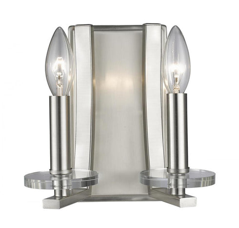 Z-Lite Verona 2 Light Wall Sconce in Brushed Nickel Finish Model: 2010-2S-BN