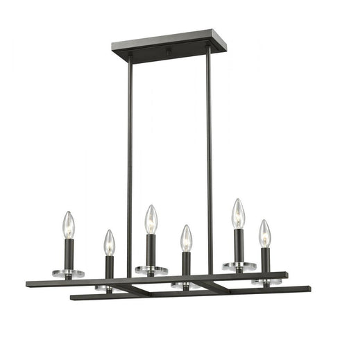 Z-Lite Verona 6 Light Linear Chandelier in Bronze Finish Model: 2010-6L-BRZ