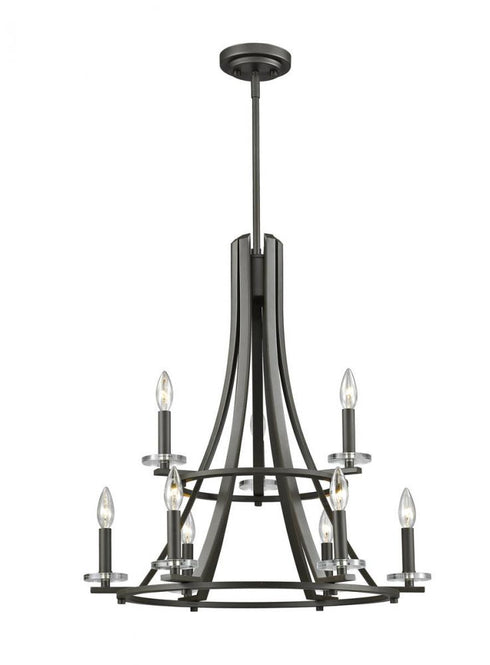 Z-Lite Verona 9 Light Chandelier in Brushed Nickel Finish Model: 2010-9BN
