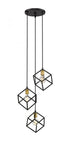 Z-Lite Vertical 3 Light Chandelier in Bronze + Olde Brass Finish Model: 478-3BRZ-OBR