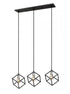 Z-Lite Vertical 3 Light Linear Chandelier in Matte Black + Brushed Nickel Finish Model: 478-3L-MB-BN