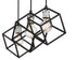 Z-Lite Vertical 3 Light Linear Chandelier in Matte Black + Brushed Nickel Finish Model: 478-3L-MB-BN