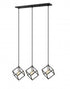 Z-Lite Vertical 3 Light Linear Chandelier in Matte Black + Brushed Nickel Finish Model: 478-3L-MB-BN