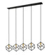 Z-Lite Vertical 5 Light Linear Chandelier in Bronze + Olde Brass Finish Model: 478-5L-BRZ-OBR