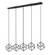 Z-Lite Vertical 5 Light Linear Chandelier in Bronze + Olde Brass Finish Model: 478-5L-BRZ-OBR