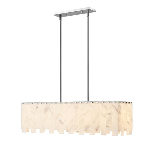 Z-Lite Viviana 5 Light Linear Chandelier in Polished Nickel Finish Model: 345-40L-PN