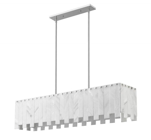 Z-Lite Viviana 7 Light Linear Chandelier in Polished Nickel Finish Model: 345-49L-PN
