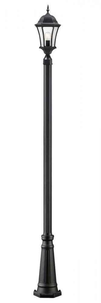 Z-Lite Wakefield 1 Light Outdoor Post Mounted Fixture in Black Finish Model: 522PHM-519P-BK
