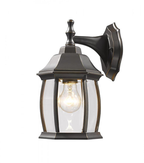 Z-Lite Waterdown 1 Light Outdoor Wall Light in Black Finish Model: T20-BK