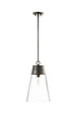 Z-Lite Wentworth 1 Light Pendant in Brushed Nickel Finish Model: 2300P12-BN