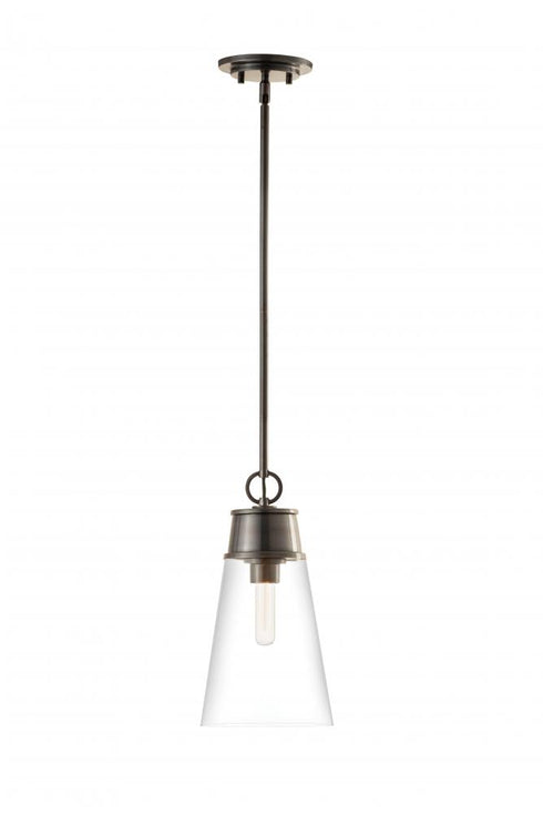 Z-Lite Wentworth 1 Light Pendant in Brushed Nickel Finish Model: 2300P8-BN