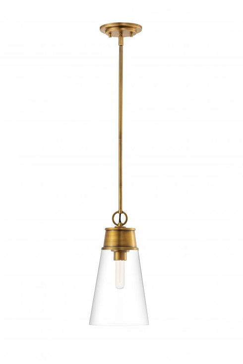 Z-Lite Wentworth 1 Light Pendant in Brushed Nickel Finish Model: 2300P8-BN