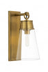 Z-Lite Wentworth 1 Light Wall Sconce in Brushed Nickel Finish Model: 2300-1SL-BN