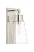 Z-Lite Wentworth 1 Light Wall Sconce in Brushed Nickel Finish Model: 2300-1SL-BN