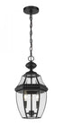 Z-Lite Westover 2 Light Outdoor Chain Mount Ceiling Fixture in Black Finish Model: 580CHM-BK
