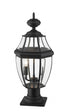 Z-Lite Westover 2 Light Outdoor Pier Mounted Fixture in Black Finish Model: 580PHM-533PM-BK