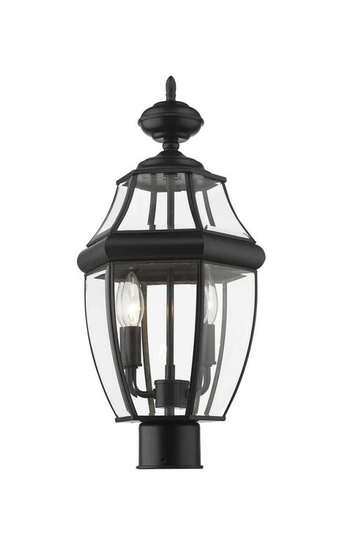 Z-Lite Westover 2 Light Outdoor Post Mount Fixture in Black Finish Model: 580PHM-BK