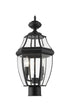 Z-Lite Westover 2 Light Outdoor Post Mount Fixture in Black Finish Model: 580PHM-BK